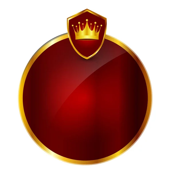 Emblem Krone Gold Licht Ikone — Stockvektor