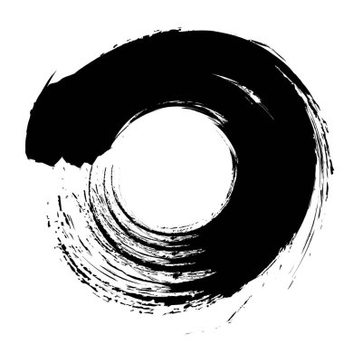 sarmal daire fırça siyah simgesi