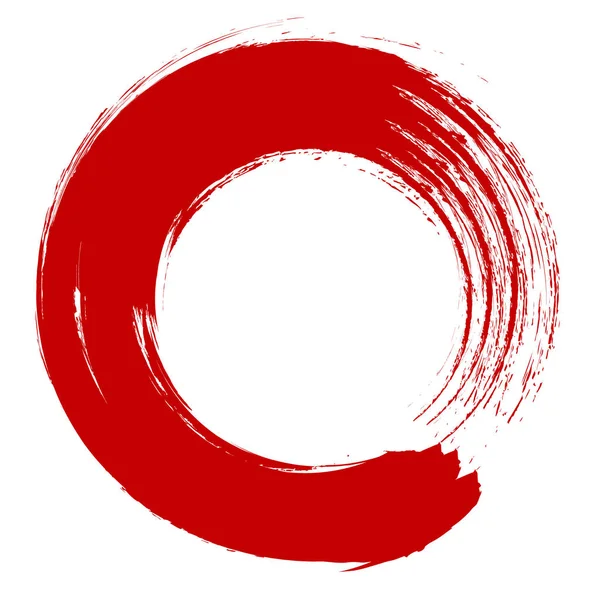螺旋形圆形笔刷红色图标 — 图库矢量图片