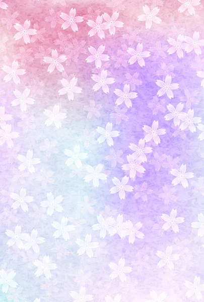Fleurs Cerisier Papier Japonais Fond Carte Nouvel — Image vectorielle