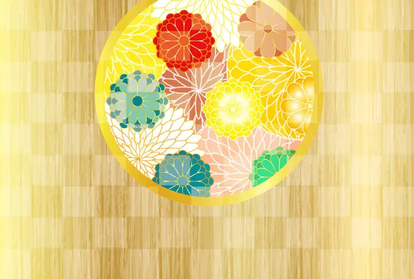 Japanisches Papier Japanisches Muster Nengajo Hintergrund — Stockvektor