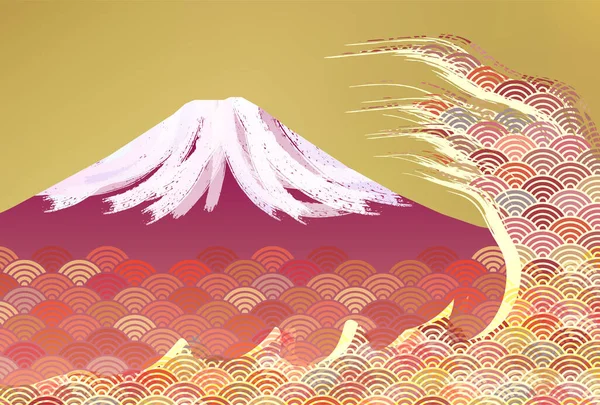 Fuji Yeni Yıl Kartı Japon kağıt geçmişi