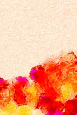 Yeni Yıl Kartı Watercolor Sonbahar Arkaplanı