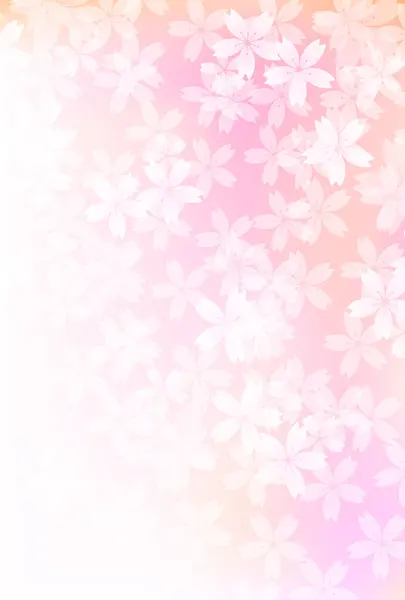 Fleurs Cerisier Motif Japonais Nengajo Fond — Image vectorielle