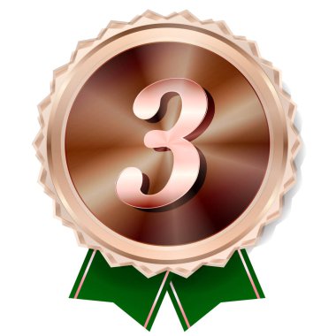 Madalya Kurdelesi Bakır Çerçeve Simgesi