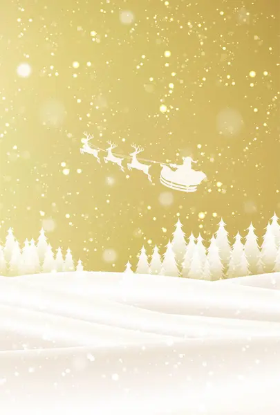 Різдвяний Сніг Пейзаж Зимовий Фон — стоковий вектор