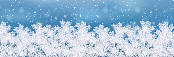 Рождественский Снежный Ландшафт — стоковый вектор