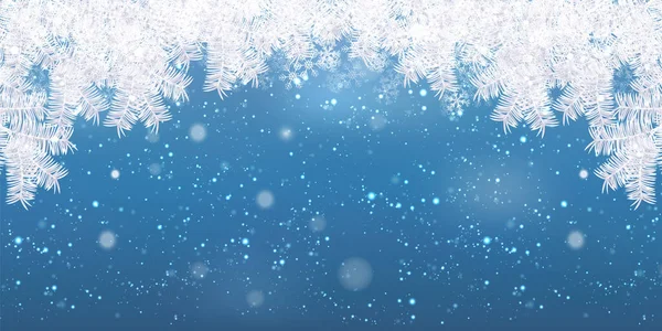Crăciun Zăpadă Peisaj Iarnă — Vector de stoc