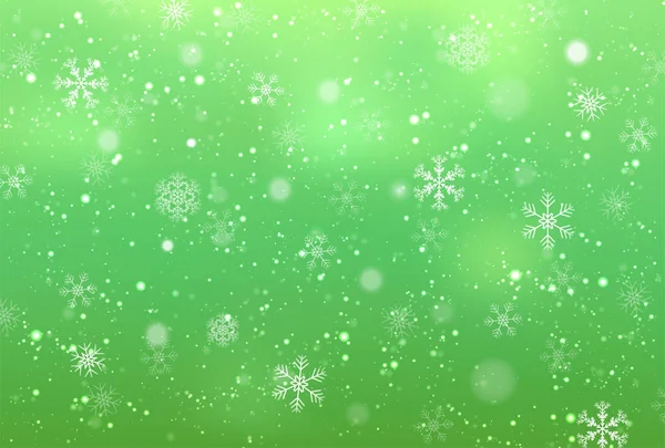 Christmas Snow Landscape Winter Background — Stock Vector