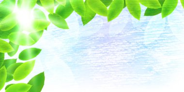 Taze yeşil yaprakları manzara arka plan