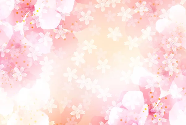桜日本の文様水彩画背景 — ストックベクタ