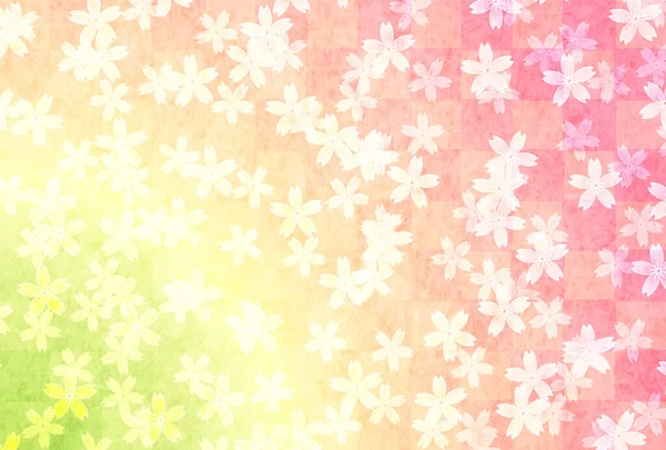桜日本の文様水彩画背景 — ストックベクタ