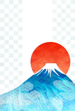 Fuji Japon Şablonu Nişan Arkaplanı