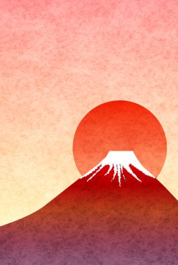Fuji Japon Şablonu Nişan Arkaplanı