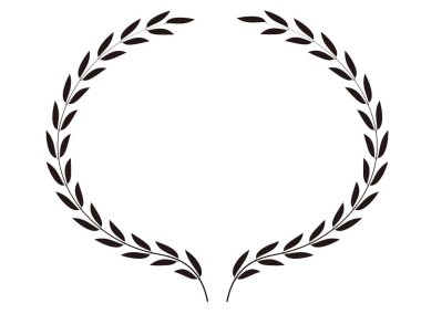 Laurel defne yaprağı çember simgesi