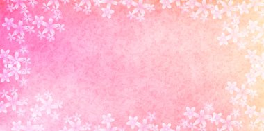 Kiraz çiçeği bahar suluboya arka planı