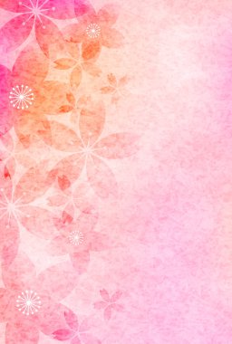 Kiraz çiçeği bahar suluboya arka planı