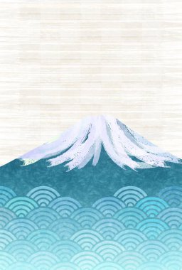 Fuji Yeni Yıl Kartı Japon kağıt geçmişi