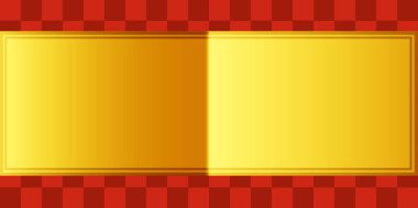 Altın Setsubun Japon Desenli Arkaplan