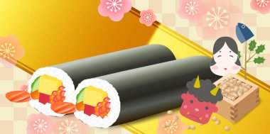 Eboshimaki Setsubun Erik Baharı Arkaplanı