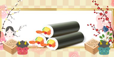 Eboshimaki Setsubun Erik Baharı Arkaplanı