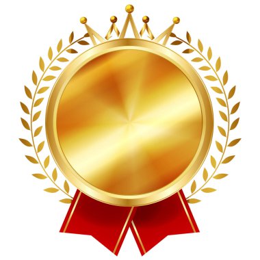 taç madalyası altın çerçeve simgesi