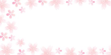 Kiraz çiçekleri Japon desenli arka plan