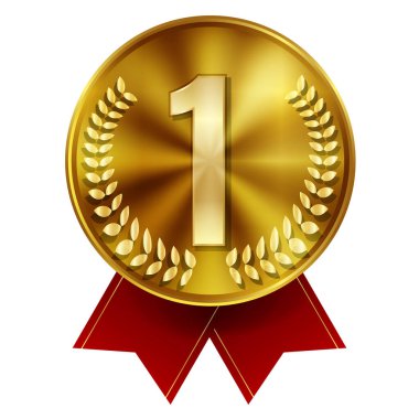 Madalya kurdele altın defne simgesi