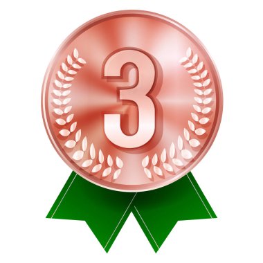 Madalya Kurdelesi Bakır Laurel Simgesi