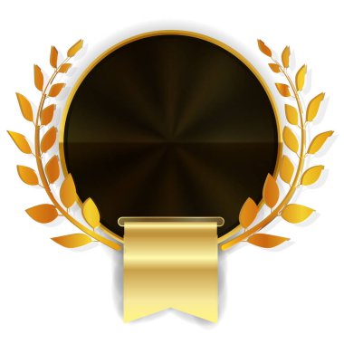 medal gold ribbon frame icon