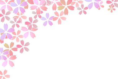 Kiraz Çiçekleri Japon desenli suluboya arka planı