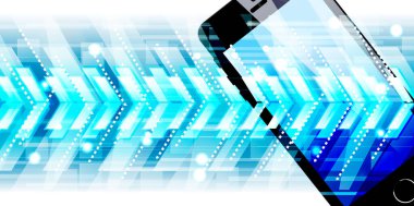 telefon teknolojisi mavi arkaplan