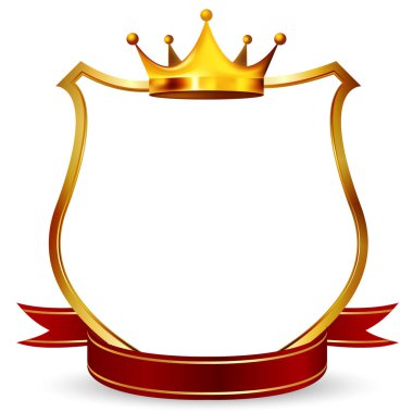 taç amblemi altın kurdele simgesi