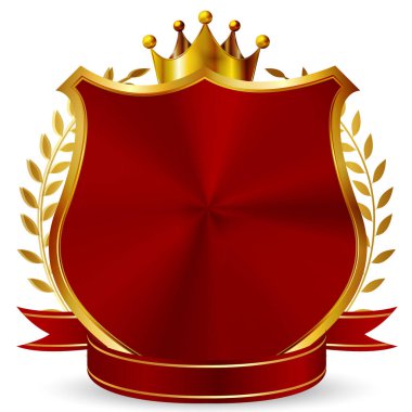 taç amblemi altın kurdele simgesi