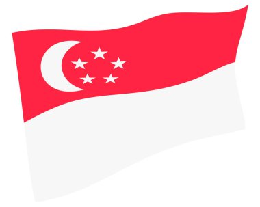 Singapur ülke bayrağı dünya simgesi