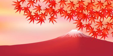 Sonbahar Rengi Fuji Akçaağaç Arkaplanı