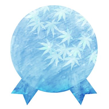 mavi madalyalı suluboya kurdele simgesi