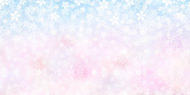 Kiraz Çiçekleri Japon desenli suluboya arka planı