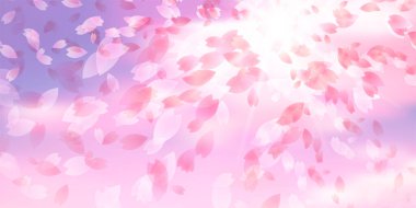 Kiraz çiçekleri Japon desenli bahar arkaplanı