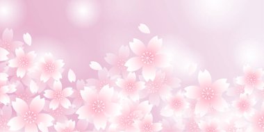 Kiraz Çiçekleri Japon desenli suluboya arka planı