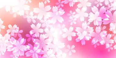 Kiraz Çiçekleri Japon desenli suluboya arka planı