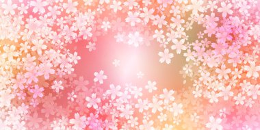 Kiraz Çiçekleri Japon desenli suluboya arka planı