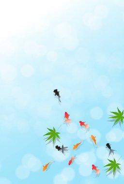 Japon Balığı sıcak yaz arkaplanı