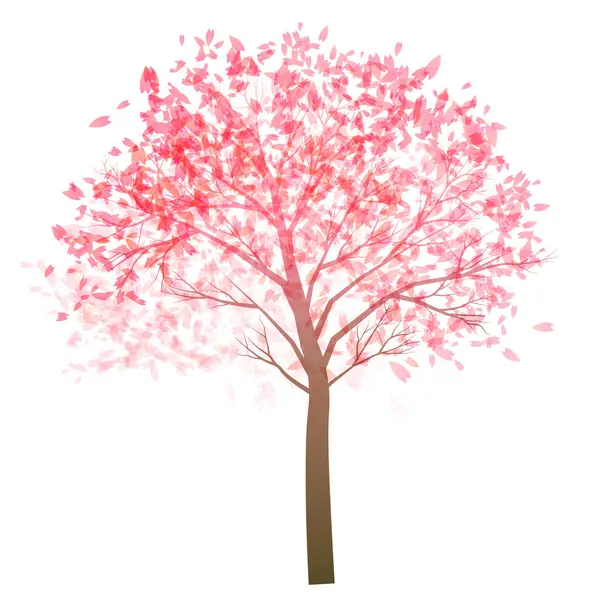 Sakura Japanska Mönster Akvarell Ikon — Stock vektor