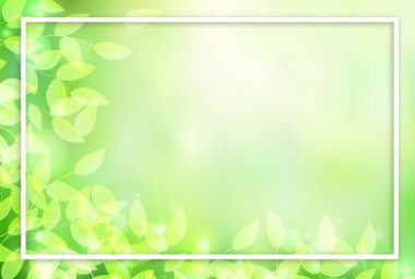 Taze yeşil yaprakları manzara arka plan