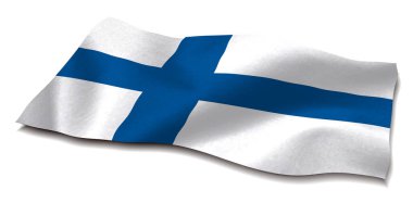 Finlandiya Bayrak Ülke Dünya Simgesi