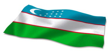 Özbekistan Bayrak Ülke Dünya Simgesi