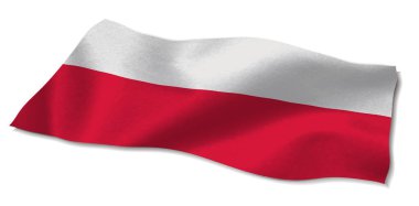 Polonya Bayrak Ülke Dünya Simgesi