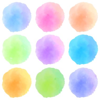 suluboya daire desenli renkli simge