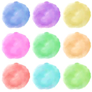 suluboya daire desenli renkli simge